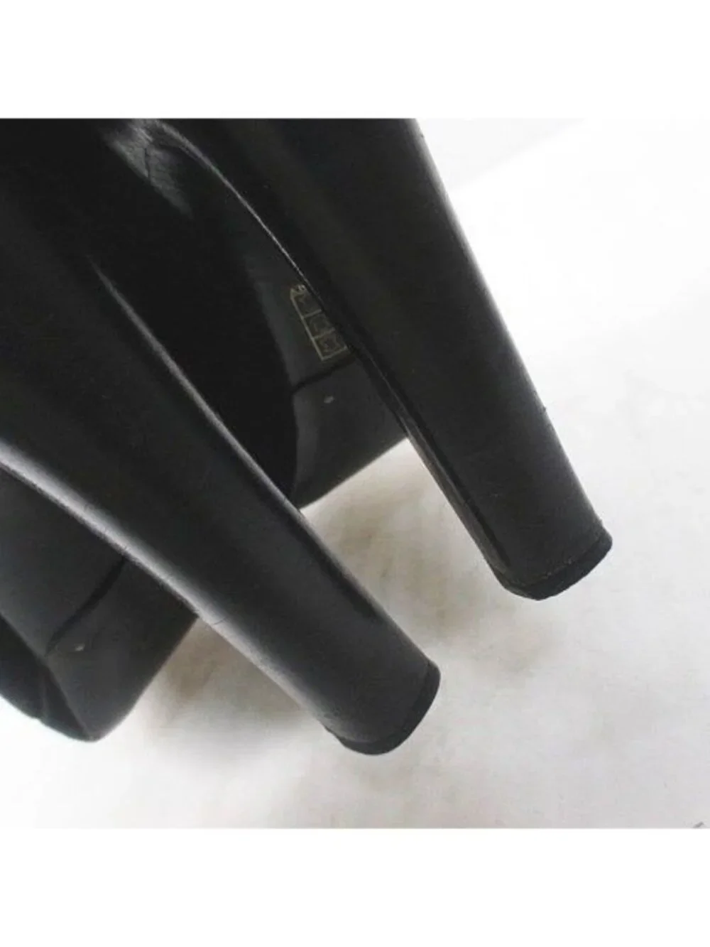 Gucci Booties High Heels Gathered Ribbon 37.5 Black Suede - Picture 8 of 9